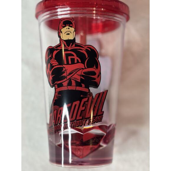 Marvel Retro Daredevil Carnival Cup With Straw New - Picture 1 of 5